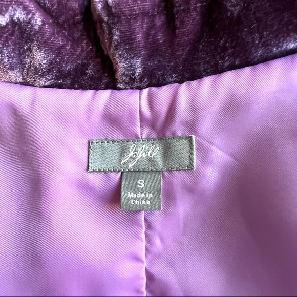 J.Jill Velvet Blazer Jacket Floral Embroidery - Picture 13 of 13